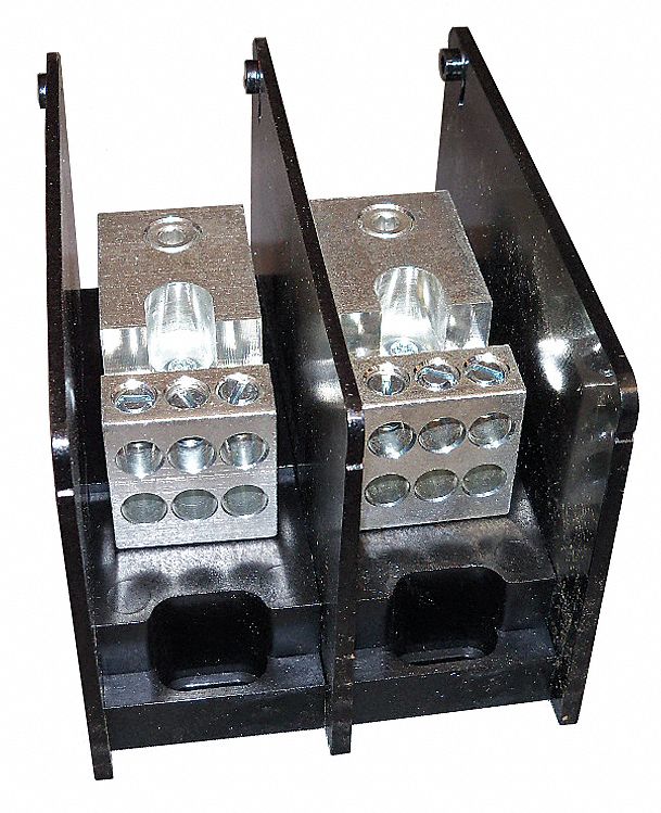 MERSEN Power Distribution Block, 175 A Max. Amps, Number of Poles 2