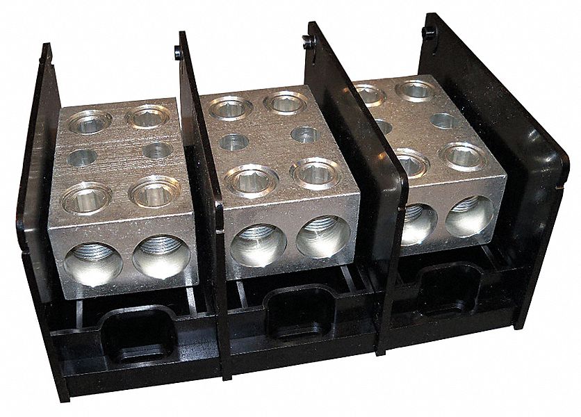 MERSEN, 3 Poles, Surface Mount, Power Distribution Block 25CC34