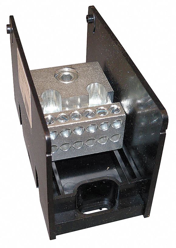 Power Distribution Block: Open, Lug, Lug, 6 AWG – 350 kcmil For Line Side Wire Sizes
