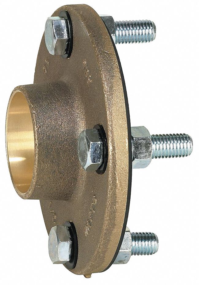 Dielectric Flange: 2 1/2 in x 2 1/2 in Fitting Pipe Size, Polysulfone, 7 in, 4 Bolt Holes