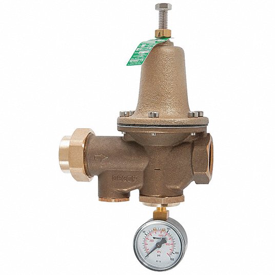 Water Pressure Reducing Valve, Standard Valve Type, Lead Free Brass, 3/4 in Pipe Size