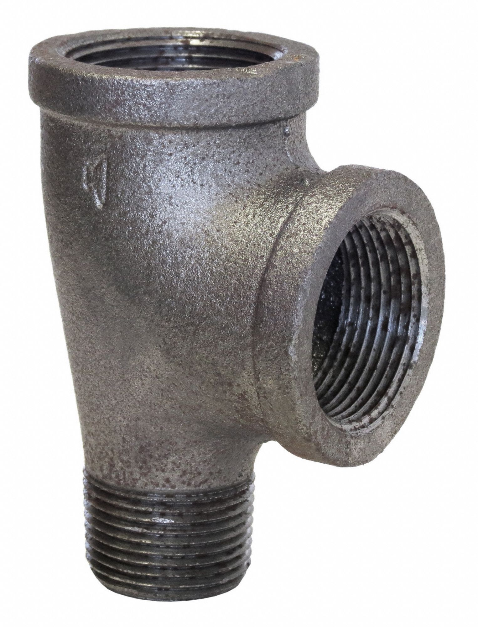 Street Tee: Malleable Iron, 1 1/4 in x 1 in x 1 1/4 in Fitting Pipe Size, Class 150