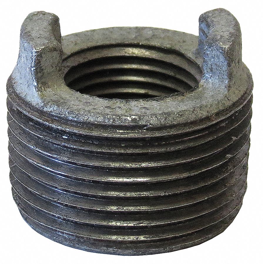 ANVIL Galvanized Malleable Iron Face Bushing, 3/4" x 1/2" Pipe Size
