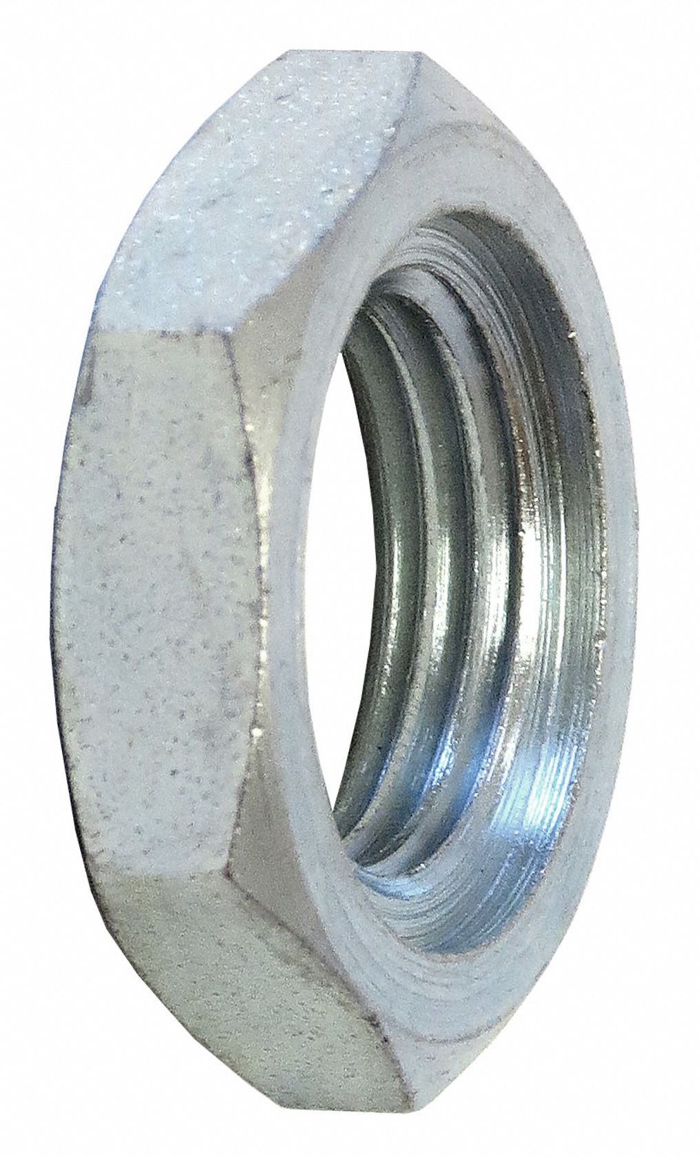 Locknut: Malleable Iron, 1 1/2 in, Female NPT, Class 150, 1/2 in Lg