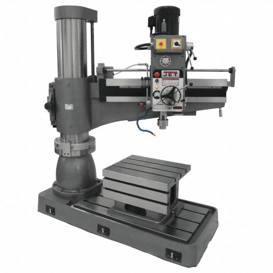 JET Radial Floor Drill Press: 4 ft, Geared Head, Variable, Power Down ...