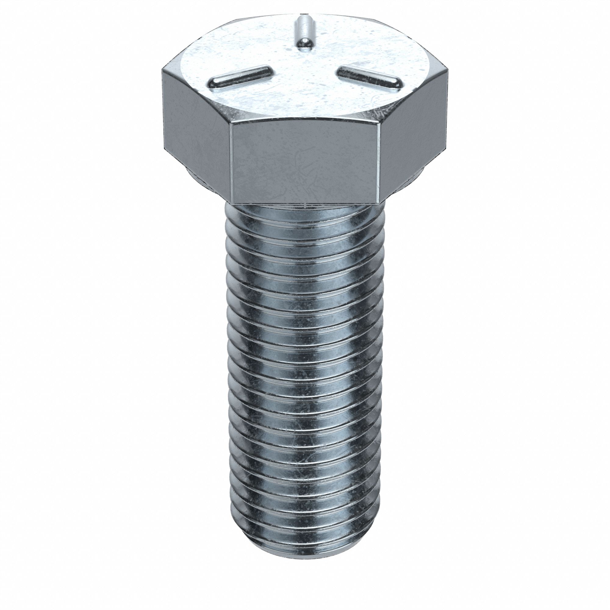 Hex Head Cap Screw: Steel, Grade 5, Zinc Plated, 1"-8, Coarse, 2 1/2 in lg, Globally Sourced, 5 PK