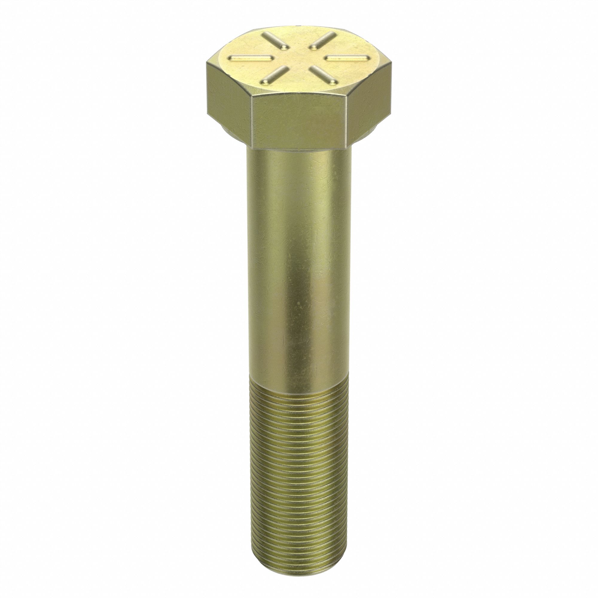 HEX HEAD CAP SCREW, STEEL, GRADE 8, ZINC YELLOW, ⅞"-14 THREAD, FINE, 4½ IN L, 5 PK