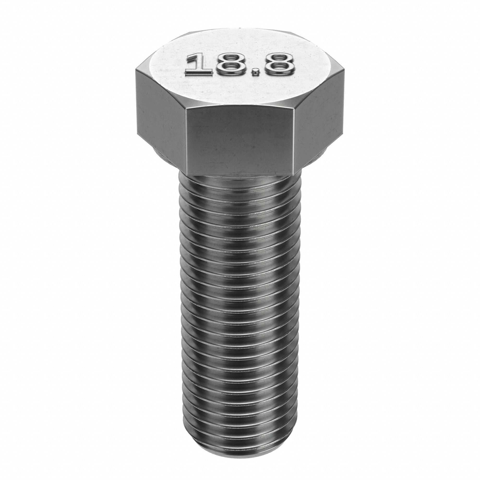 Hex Head Cap Screw: Stainless Steel, A2, Plain, 1/2"-20, Fine, 1 1/4 in lg, Globally Sourced, 10 PK