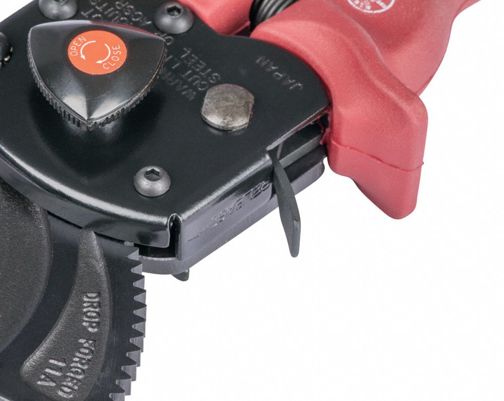 KLEIN TOOLS Ratchet Cable Cutter: Plastic, Center, For 1,000 kcmil Max ...