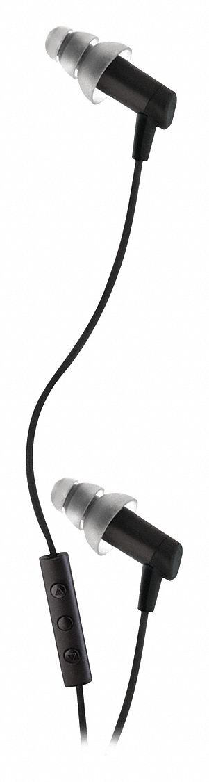Mobile Headset Earphones: Black, 4 ft Cord Lg