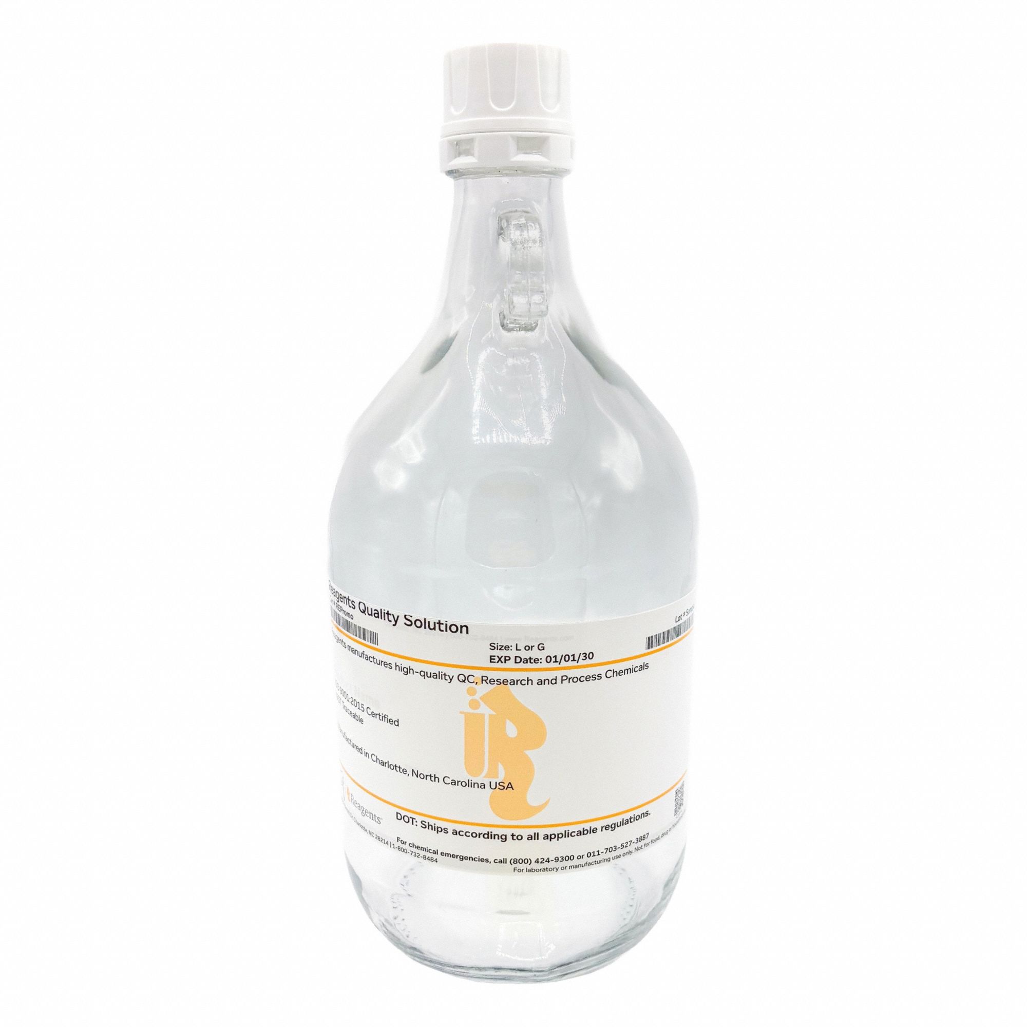 Acetic Acid - Glacial: ACS Reagent, 2.5 L, 64-19-7, <gt/>99% Concentration, Reagent, Liquid, Bottle,