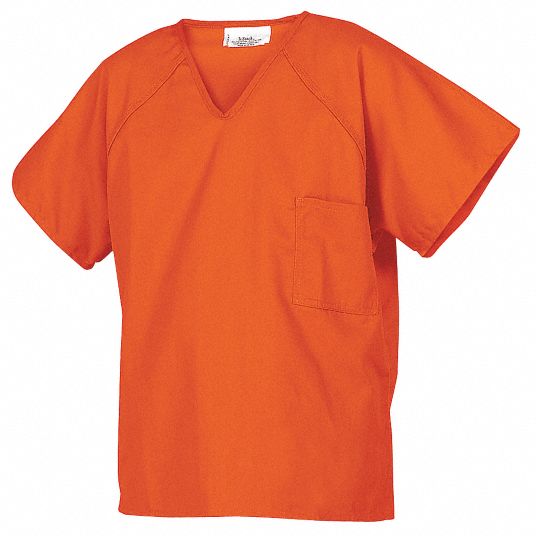 CORTECH Orange Inmate Uniform Shirts, 3XL, 65 Polyester/35 Cotton