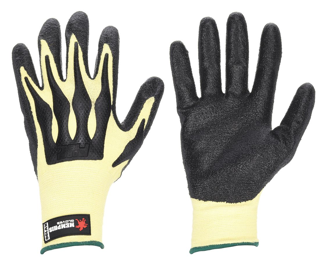 Resistant Glove, Yellow/Black,