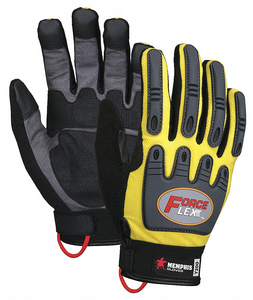 Leather Palm Gloves, 1 PR Grainger