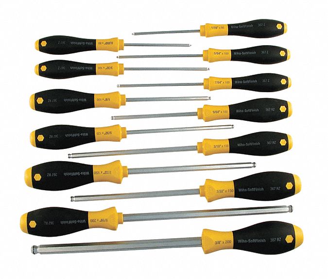 13 Pc Magicring Inch Screwdriver Set .