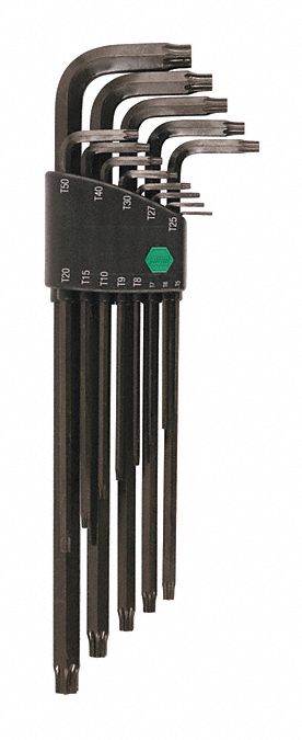 13 Pc Torx Long Arm Hex L-Key Set,  T5 To