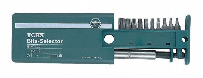 10 Pc Tamper Resistant Torx Bit Set With