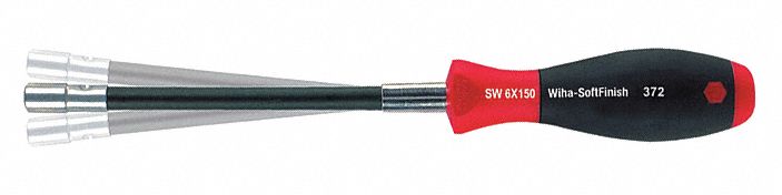 Flex Shaft Nut Driver 7Mm 10.2 Inches: Straight, Metric, 7 mm Hex Size, 5 7/8 in Shank Lg