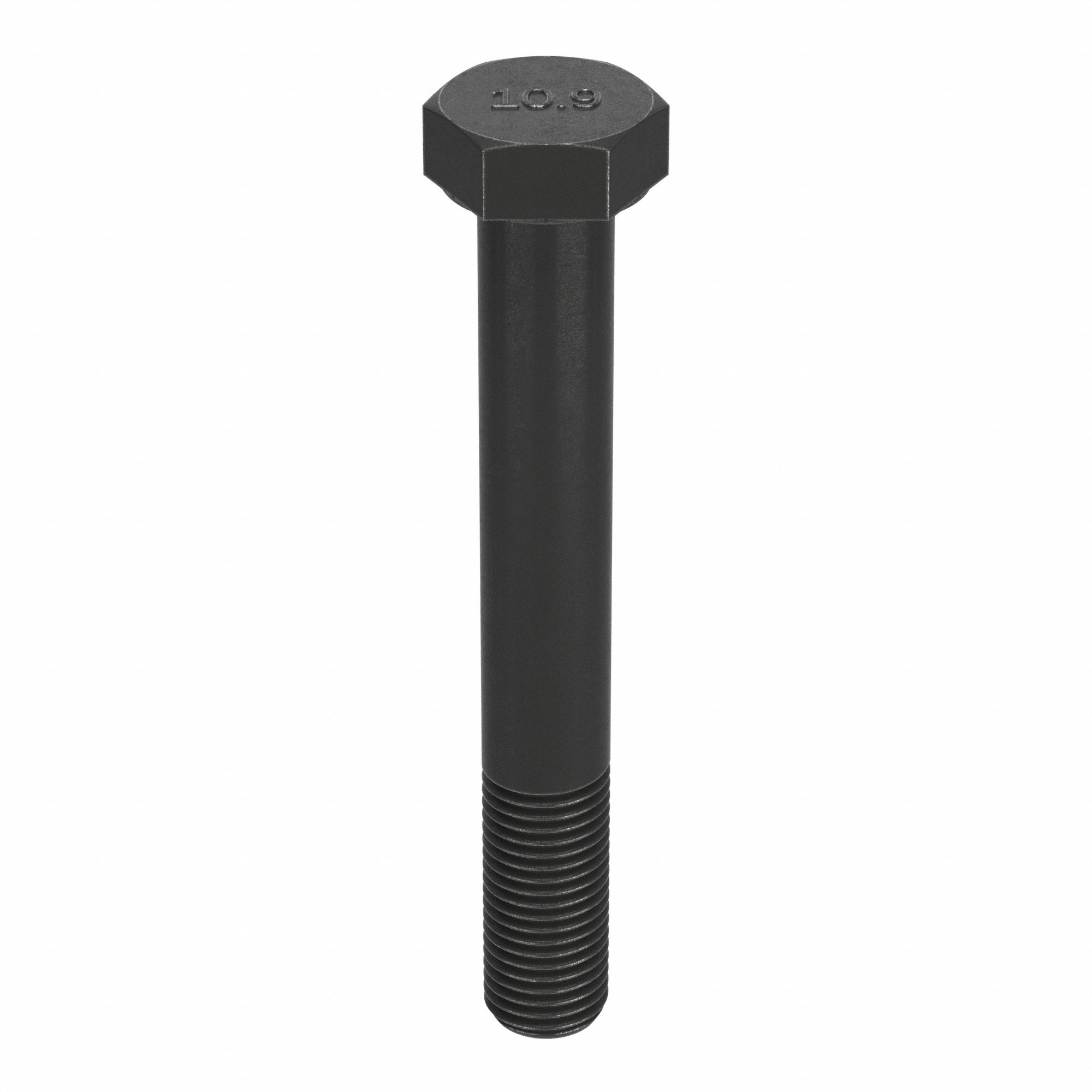 HEX HEAD CAP SCREW, STEEL, CLASS 10.9, BLACK OXIDE, M30-3.50, COARSE, 180MM L, METRIC, HRC32, 5 PK