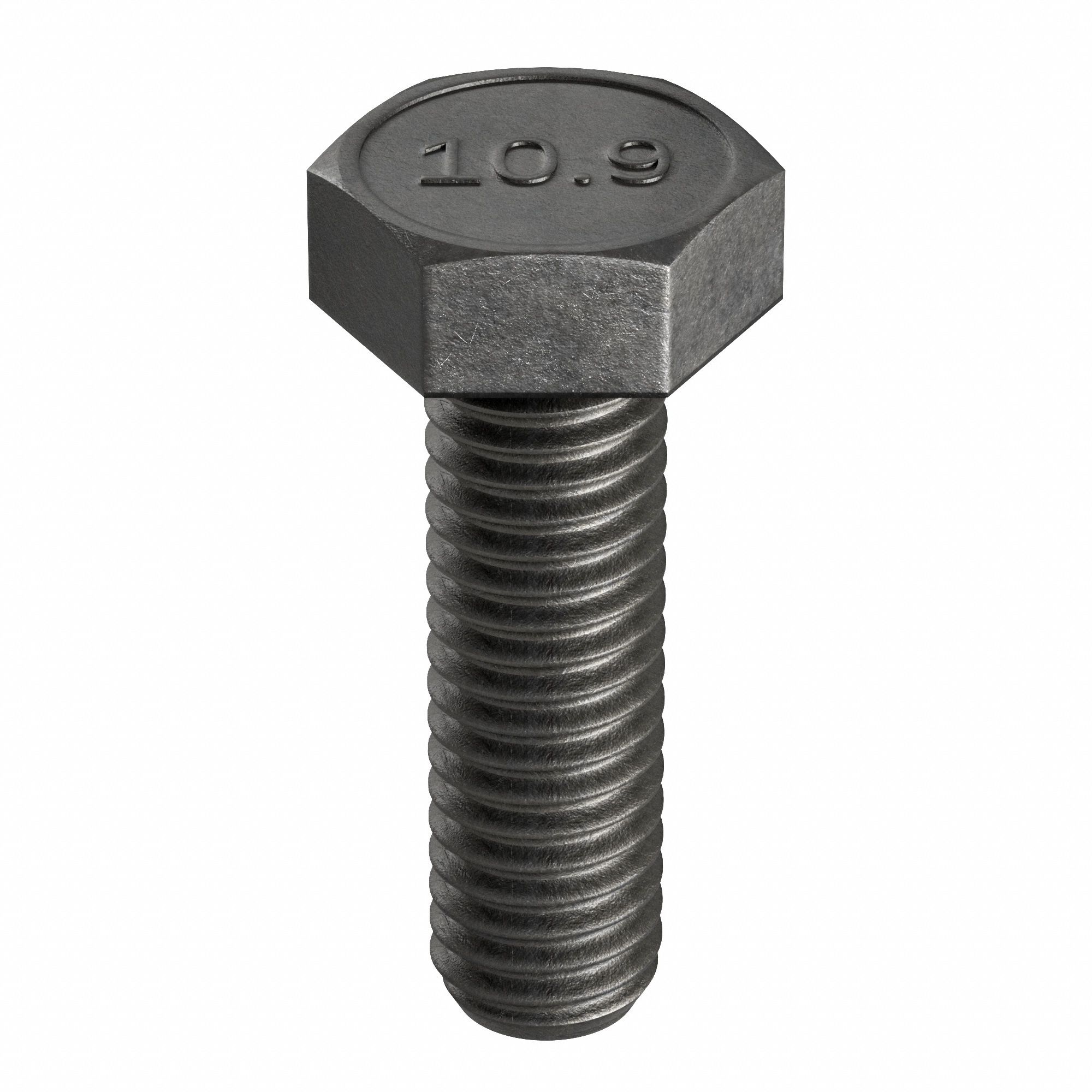 Hex Head Cap Screw: Steel, Class 10.9, Plain, M10-1.50, Coarse, 16 mm lg, Globally Sourced, 100 PK
