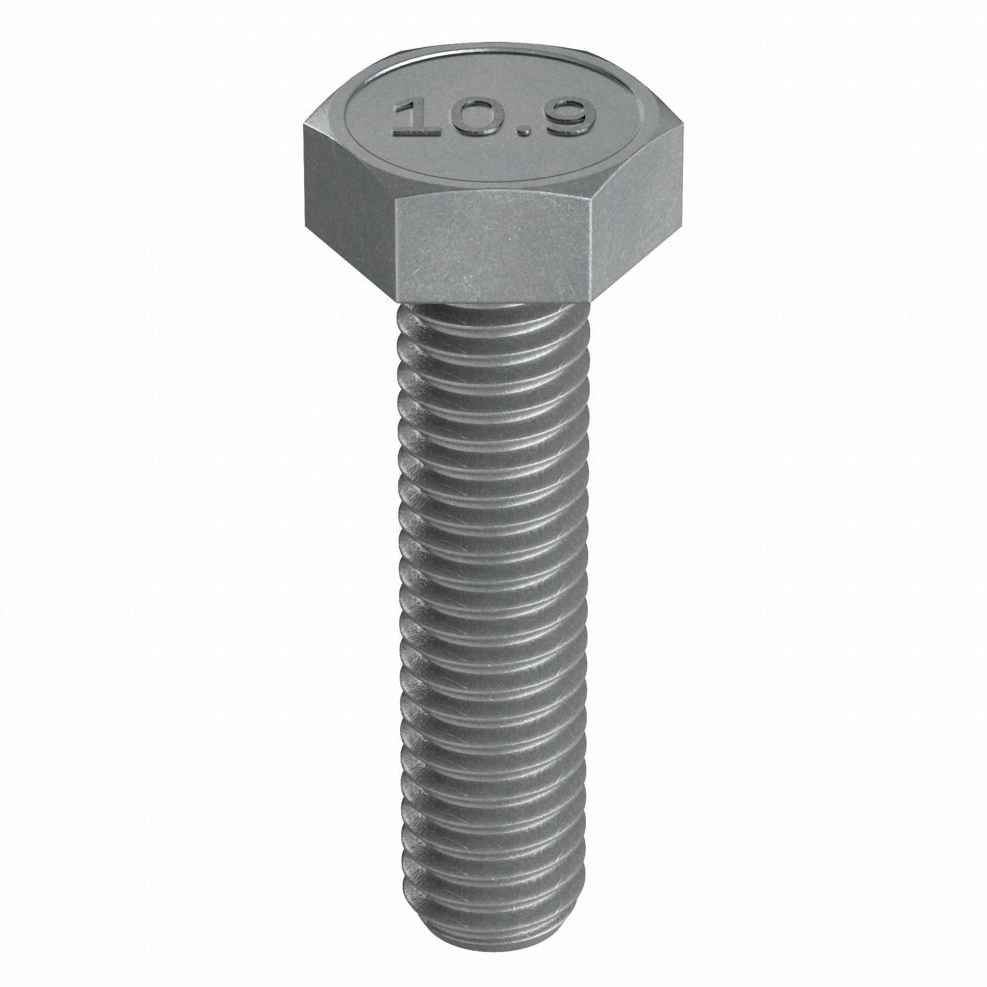 Hex Head Cap Screw: Steel, Class 10.9, Plain, M10-1.50, Coarse, 25 mm lg, Globally Sourced, 100 PK