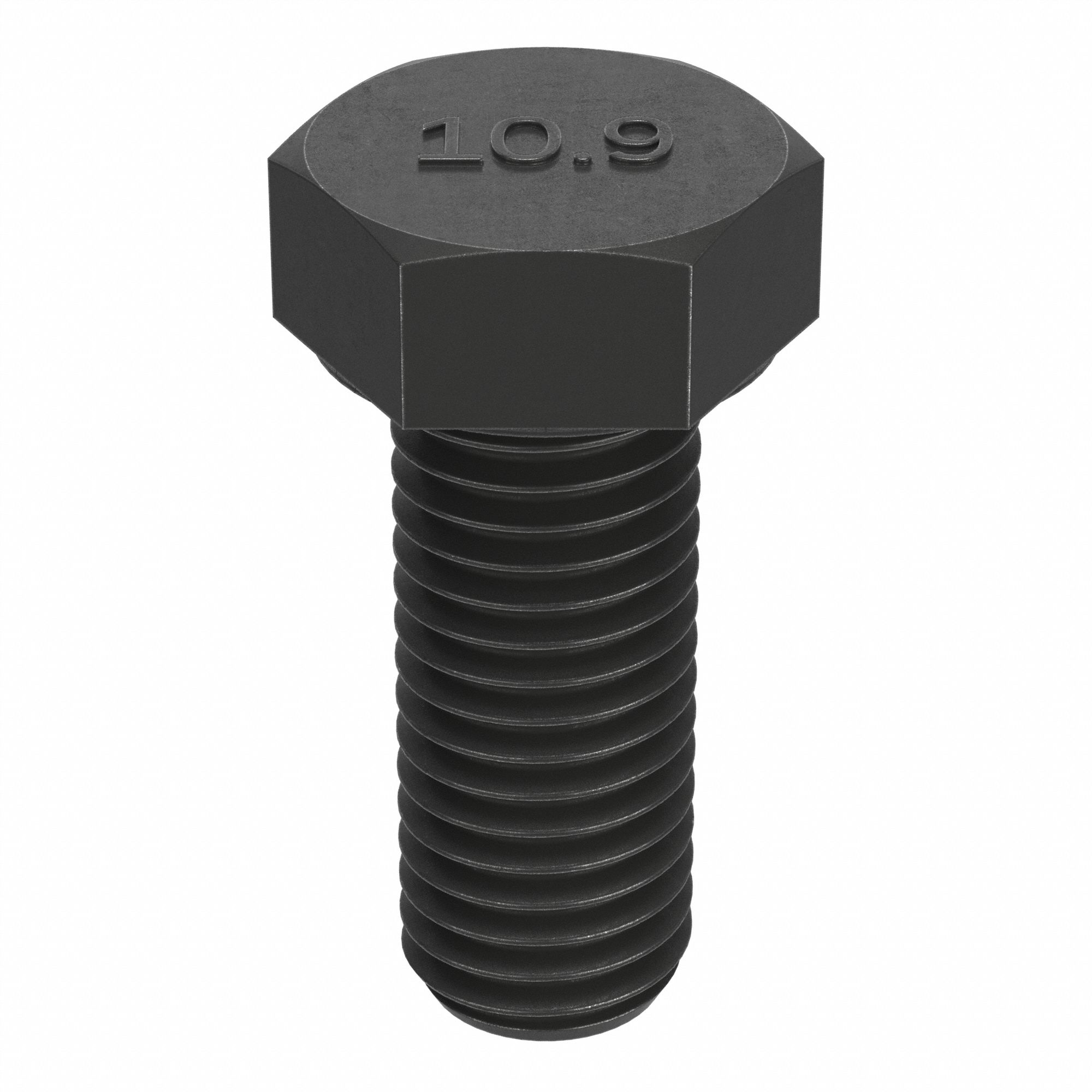 VIS À TÊTE HEXAGONALE, ACIER,CLASSE 10.9,OXYDE NOIR,M12-1.75,GROS,30MM L,MÉTRIQUE,50PQ