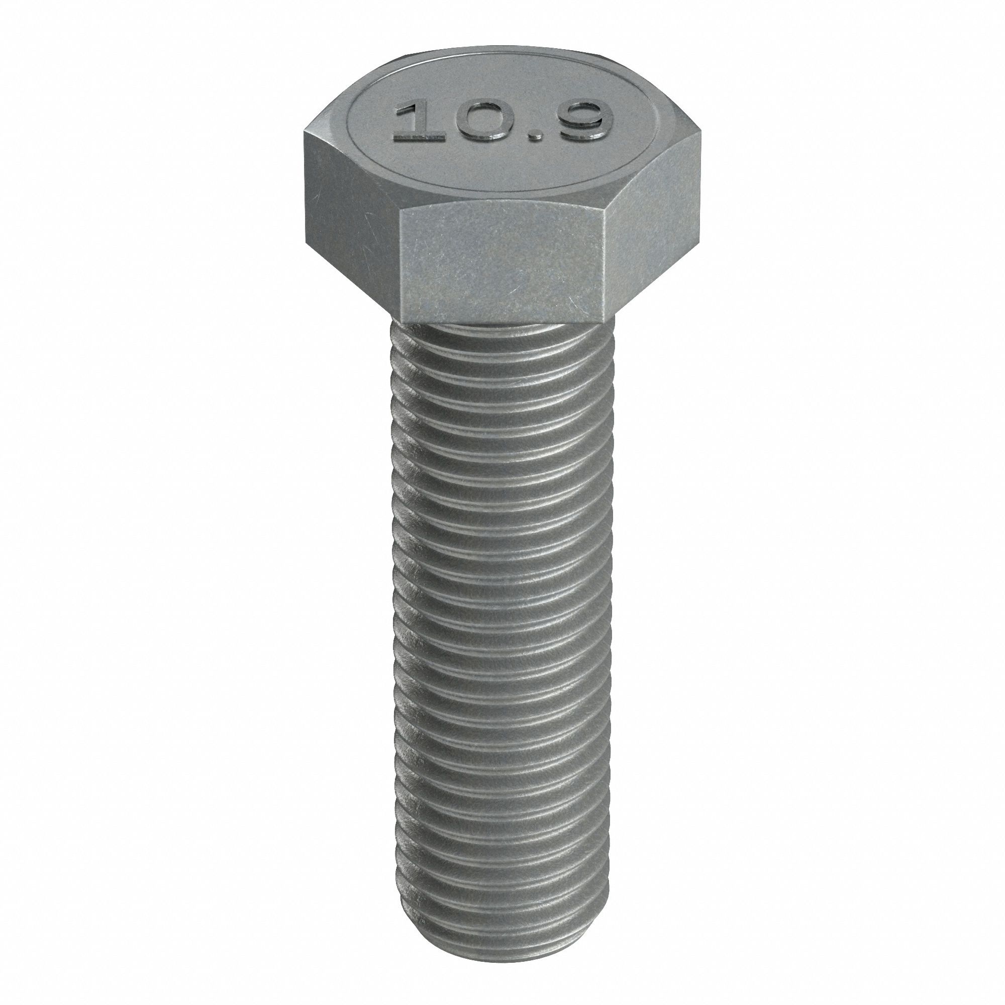 Hex Head Cap Screw: Steel, Class 10.9, Plain, M16-2.00, Coarse, 60 mm lg, Globally Sourced, 25 PK