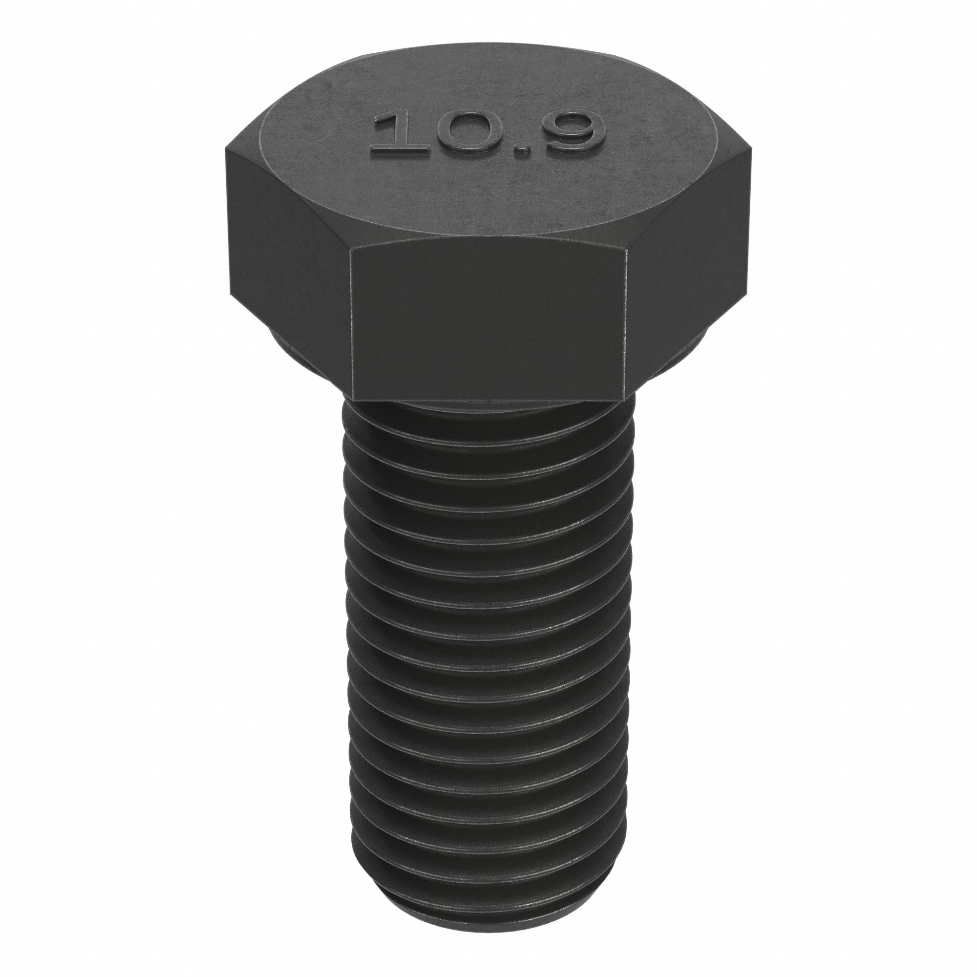 HEX HEAD CAP SCREW, STEEL, CLASS 10.9, BLACK OXIDE, M27-3.00, COARSE, 60MM L, FULL THREAD, 5 PK