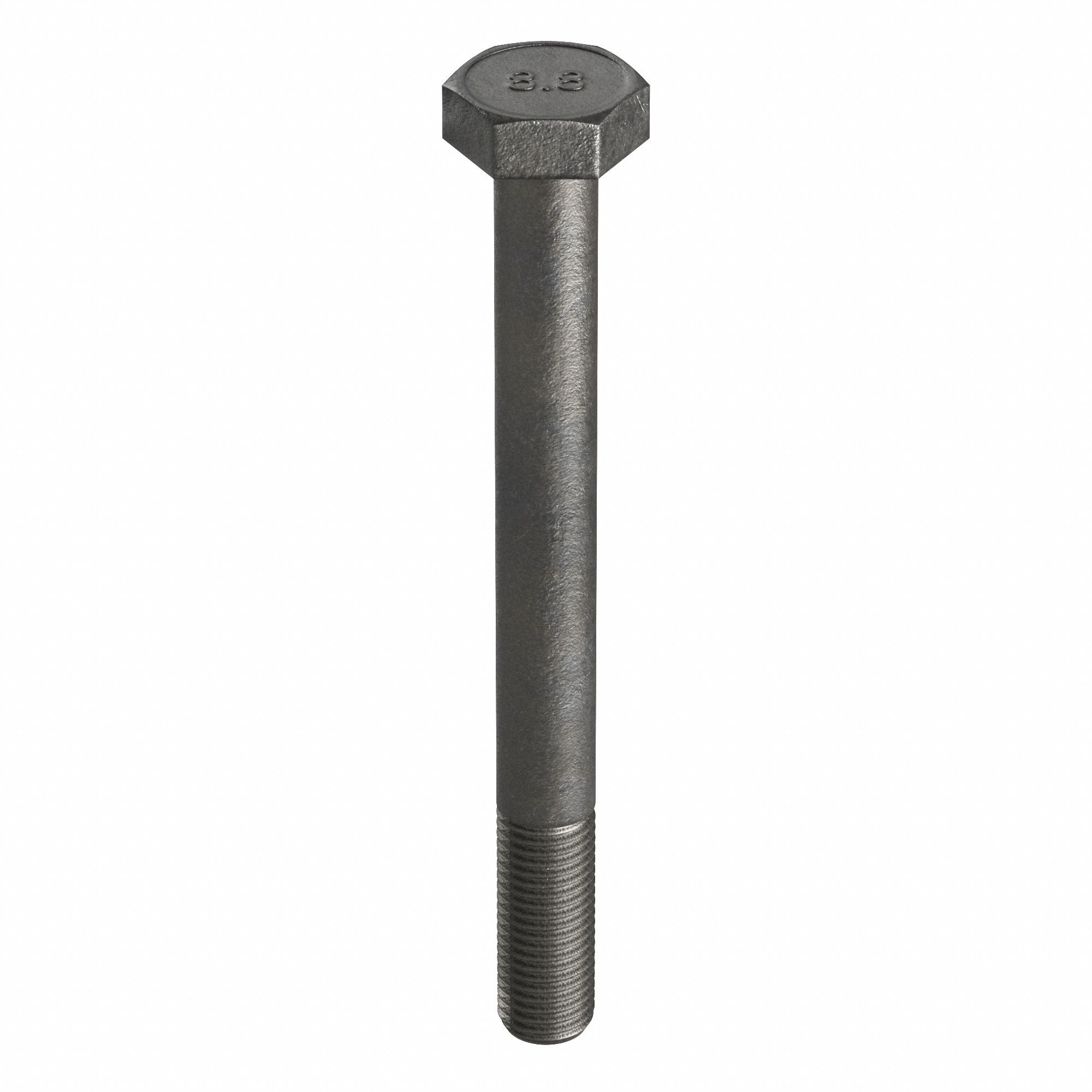 Hex Head Cap Screw: Steel, Class 8.8, Black Oxide, M10-1.25, Fine, 100 mm lg, Metric, DIN 960, 50 PK