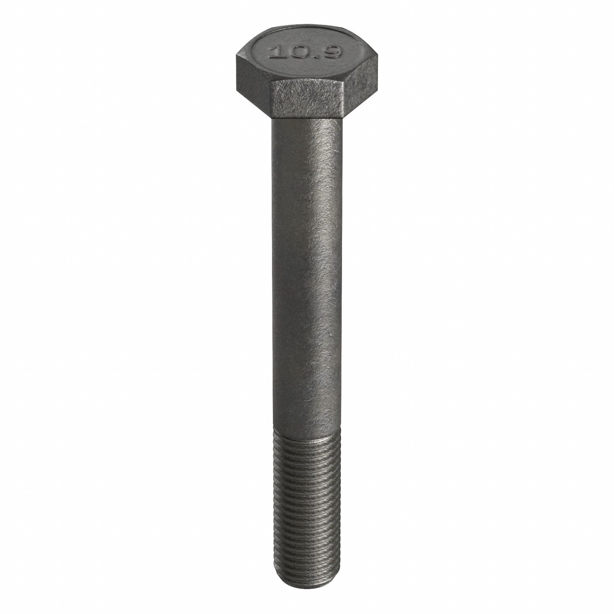 Hex Head Cap Screw: Steel, Class 10.9, Black Oxide, M10-1.25, Fine, 100 mm lg, Metric, 50 PK