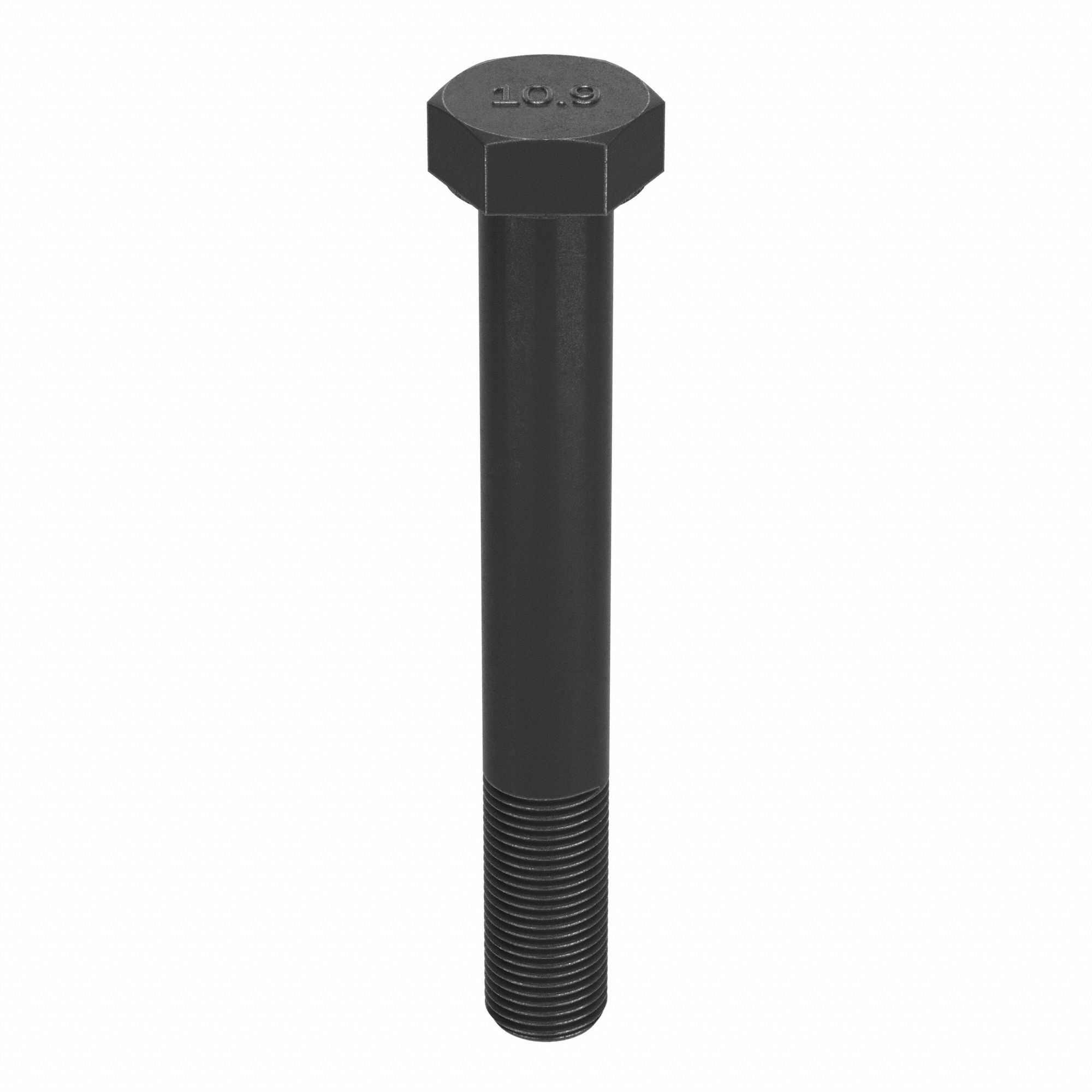 HEX HEAD CAP SCREW, STEEL, CLASS 10.9, BLACK OXIDE, M18-1.50, FINE, 140MM L, METRIC, DIN 960, 5 PK