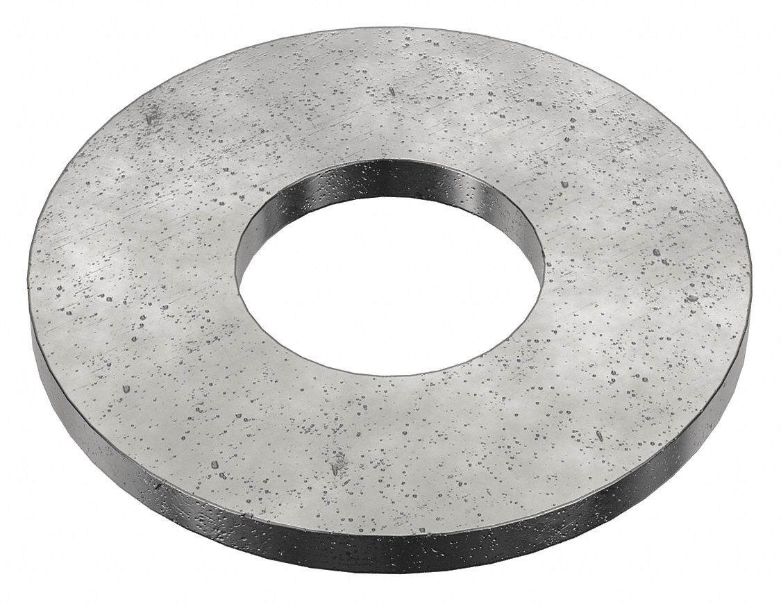 USS Washer: Case Hardened, Black Oxide, Steel, 9/16 in Screw Sz, 0.625 in In Dia, 25 PK