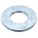 FLAT WASHER, FOR 7/16 IN SCREW, STEEL, ZINC PLATED, 0.469 IN ID, 50 PK