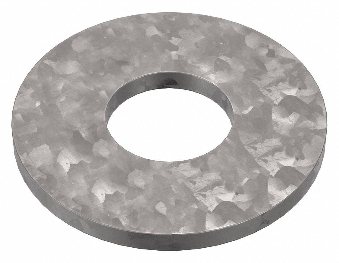 USS Washer: Case Hardened, Hot-Dipped Galvanized, Steel, 3/4 in Screw Sz, 0.812 in In Dia, 20 PK
