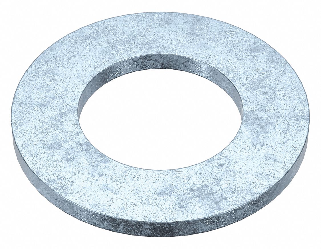 FLAT WASHER, FOR SCREW SIZE M30, STEEL, CLASS 8.8, ZINC PLATED, 31MM IN DIA, 56MM OD, 5 PK