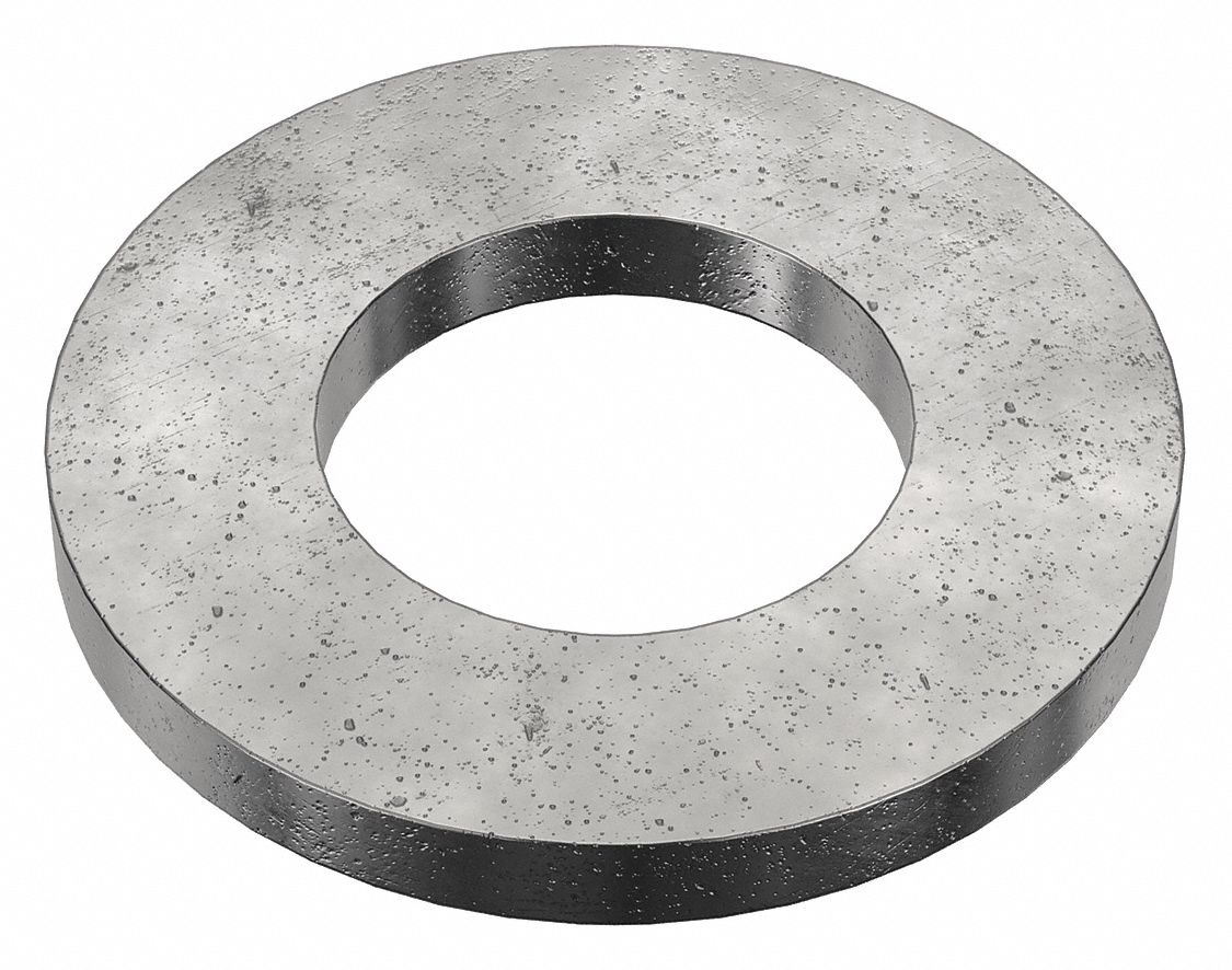 Flat Washer: Black Oxide, Steel, M8 Screw Sz, 8.62 mm In Dia, 16 mm Out Dia, Std Flat Washer, 100 PK