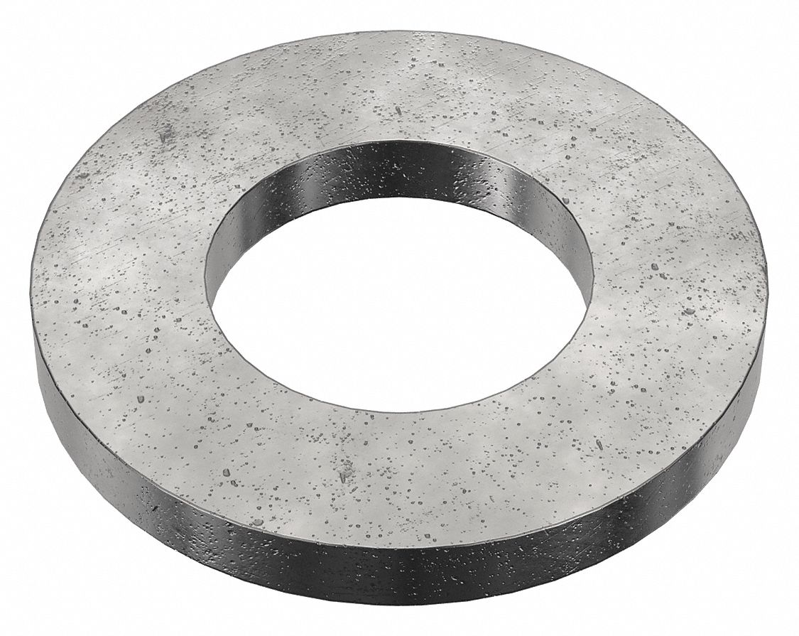 Flat Washer: Black Oxide, Steel, M10 Screw Sz, 10.77 mm In Dia, 20 mm Out Dia, 100 PK