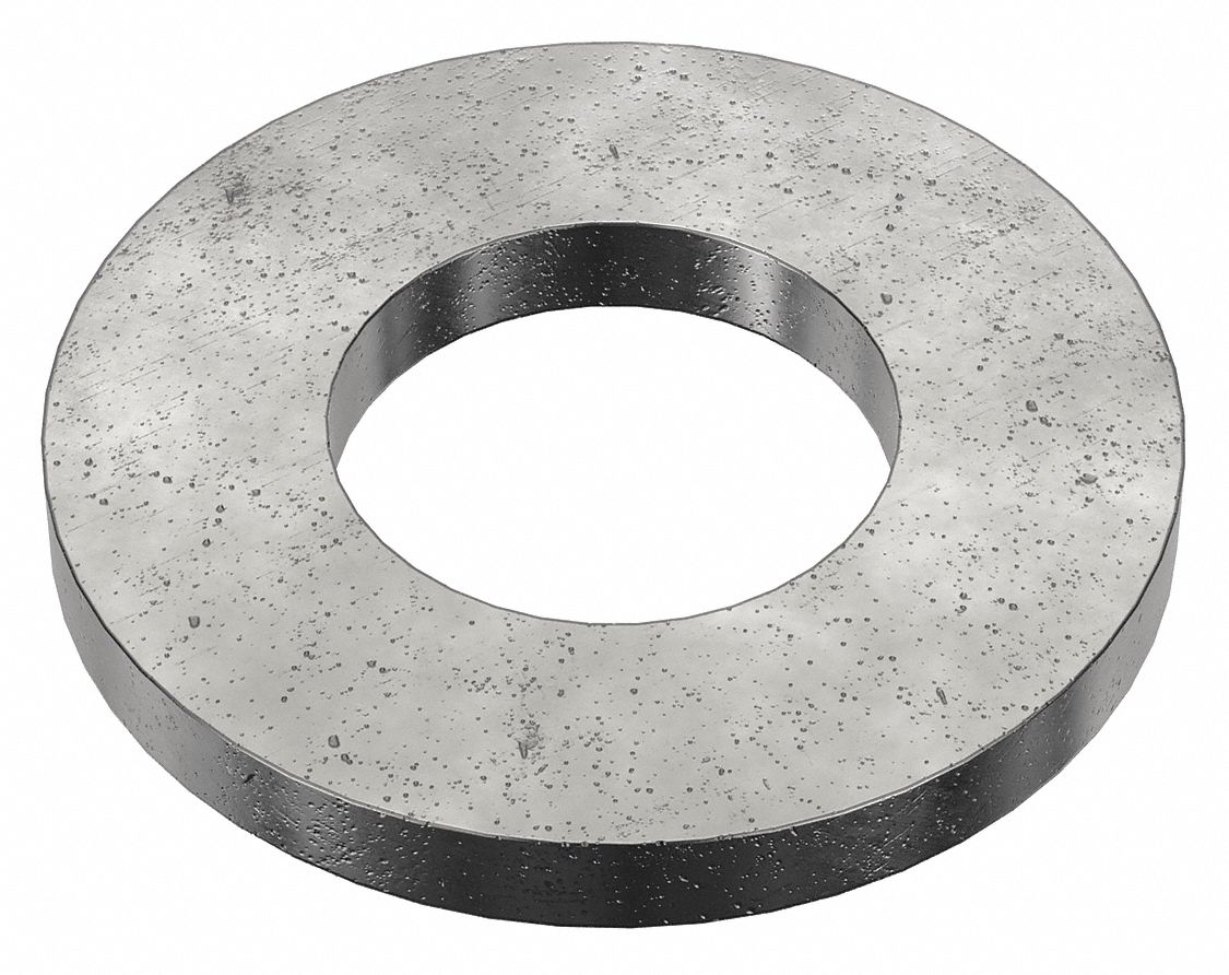 Flat Washer: Steel, M11 Screw Sz, 12 mm In Dia, 24 mm Out Dia, 2.5 mm Max Thick, Plain Steel, 50 PK