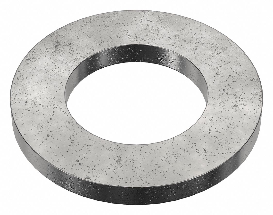 Flat Washer: Black Oxide, Steel, M16 Screw Sz, 17.27 mm In Dia, 30 mm Out Dia, 25 PK