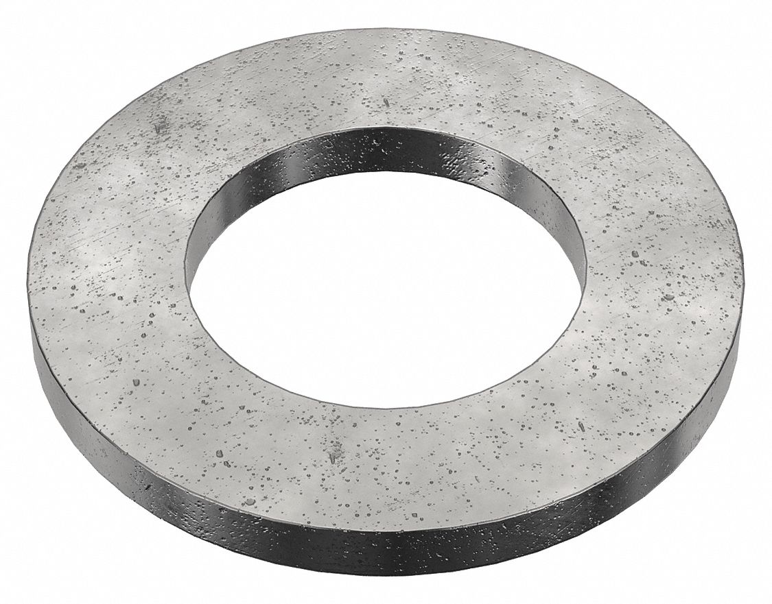 Flat Washer: Black Oxide, Steel, M18 Screw Sz, 19.33 mm In Dia, 34 mm Out Dia, 25 PK