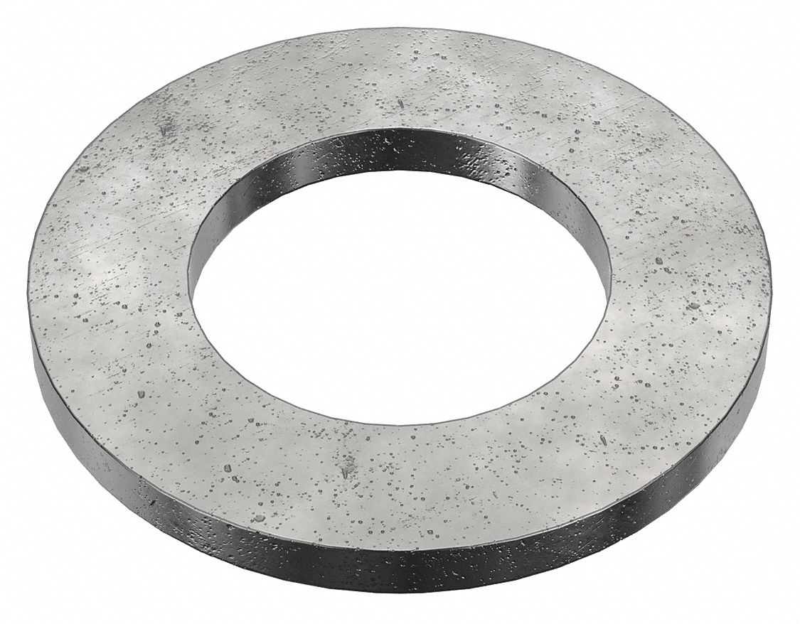 Flat Washer: Black Oxide, Steel, M20 Screw Sz, 21.33 mm In Dia, 37 mm Out Dia, 10 PK