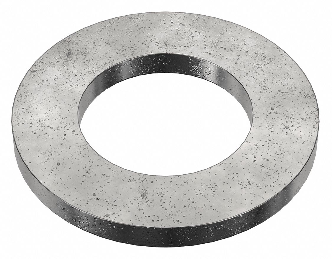 Flat Washer: Black Oxide, Steel, M24 Screw Sz, 25.33 mm In Dia, 44 mm Out Dia, 10 PK