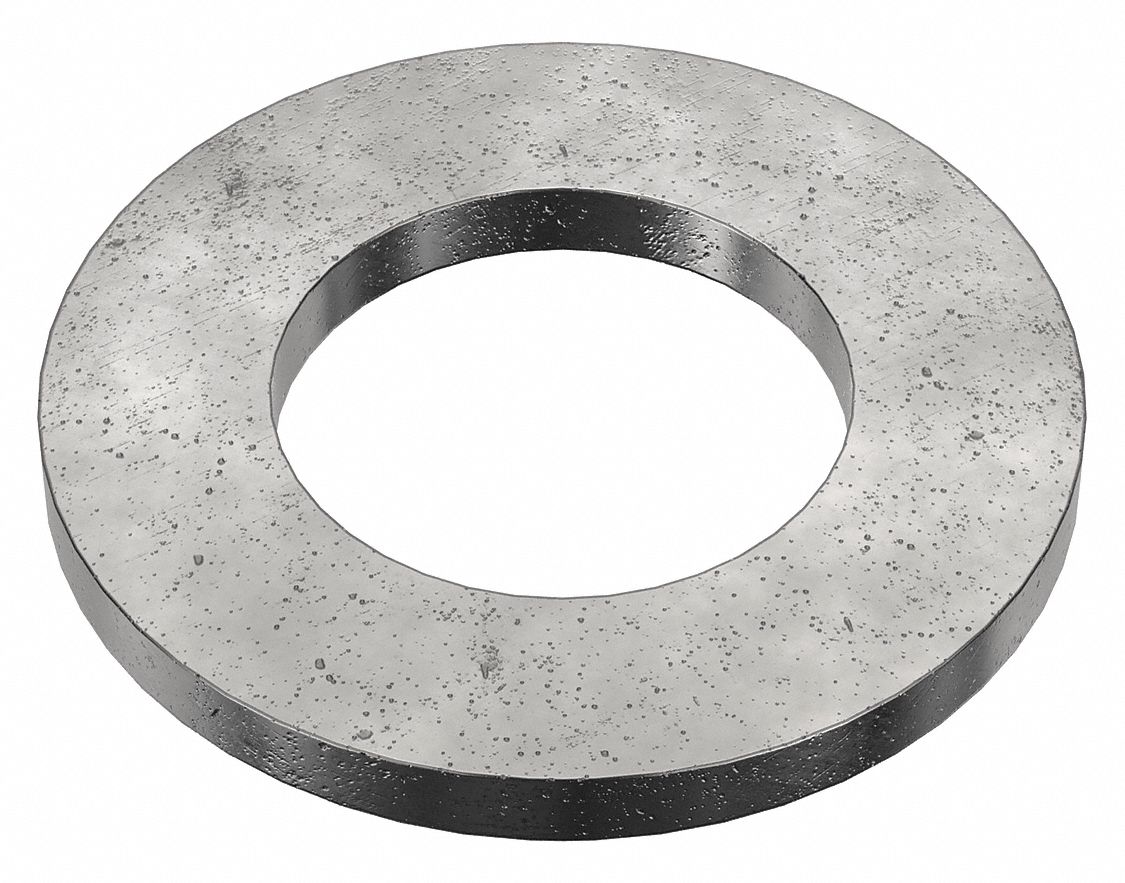 Flat Washer: Black Oxide, Steel, M39 Screw Sz, 40.62 mm In Dia, 72 mm Out Dia, Std Flat Washer, 2 PK