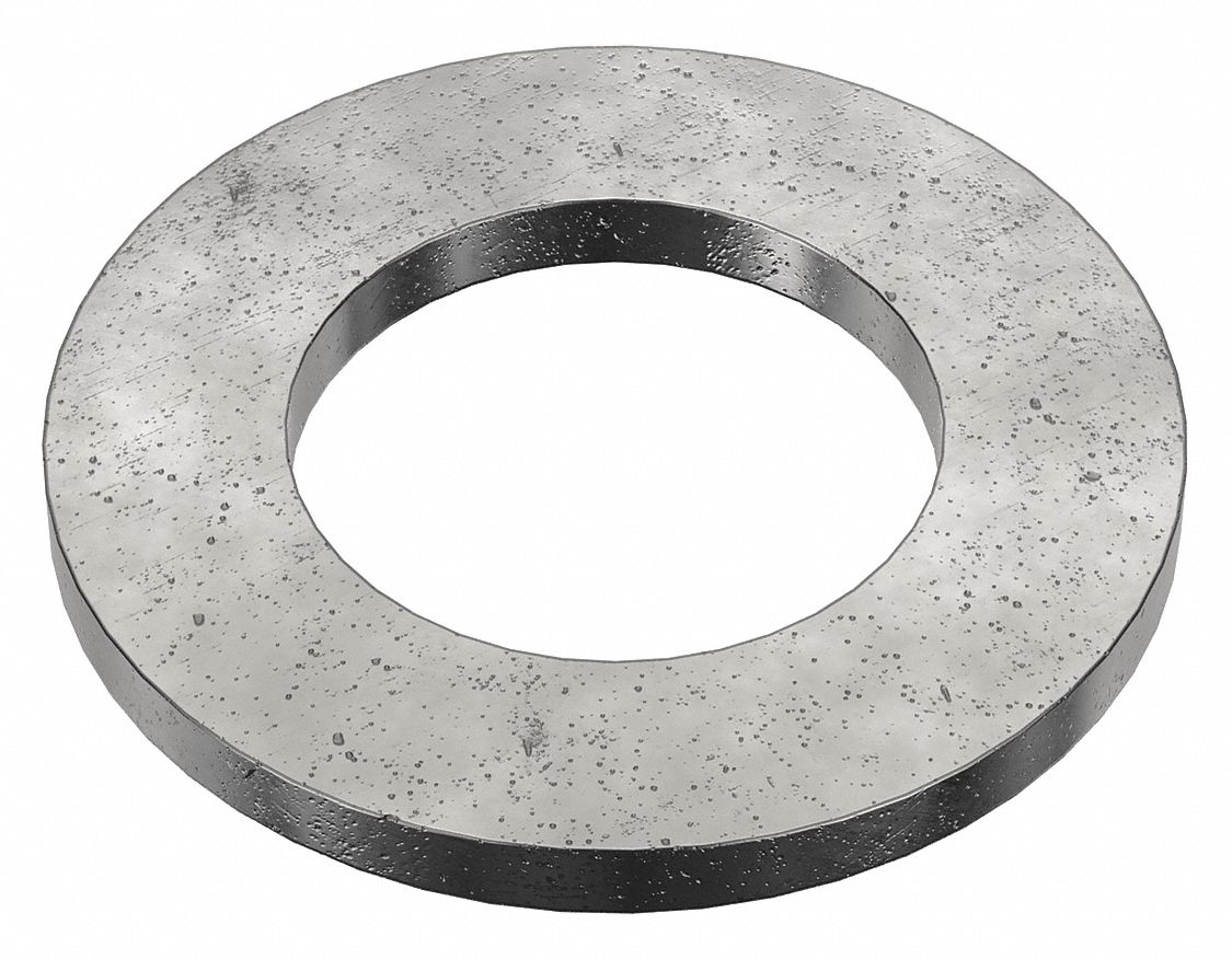 Flat Washer: Black Oxide, Steel, M64 Screw Sz, 66.74 mm In Dia, 115 mm Out Dia, 10 mm Max Thick