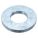 FLAT WASHER, FOR SCREW SIZE M11, STEEL, ZINC PLATED, 12MM IN DIA, 24MM OD, 50 PK