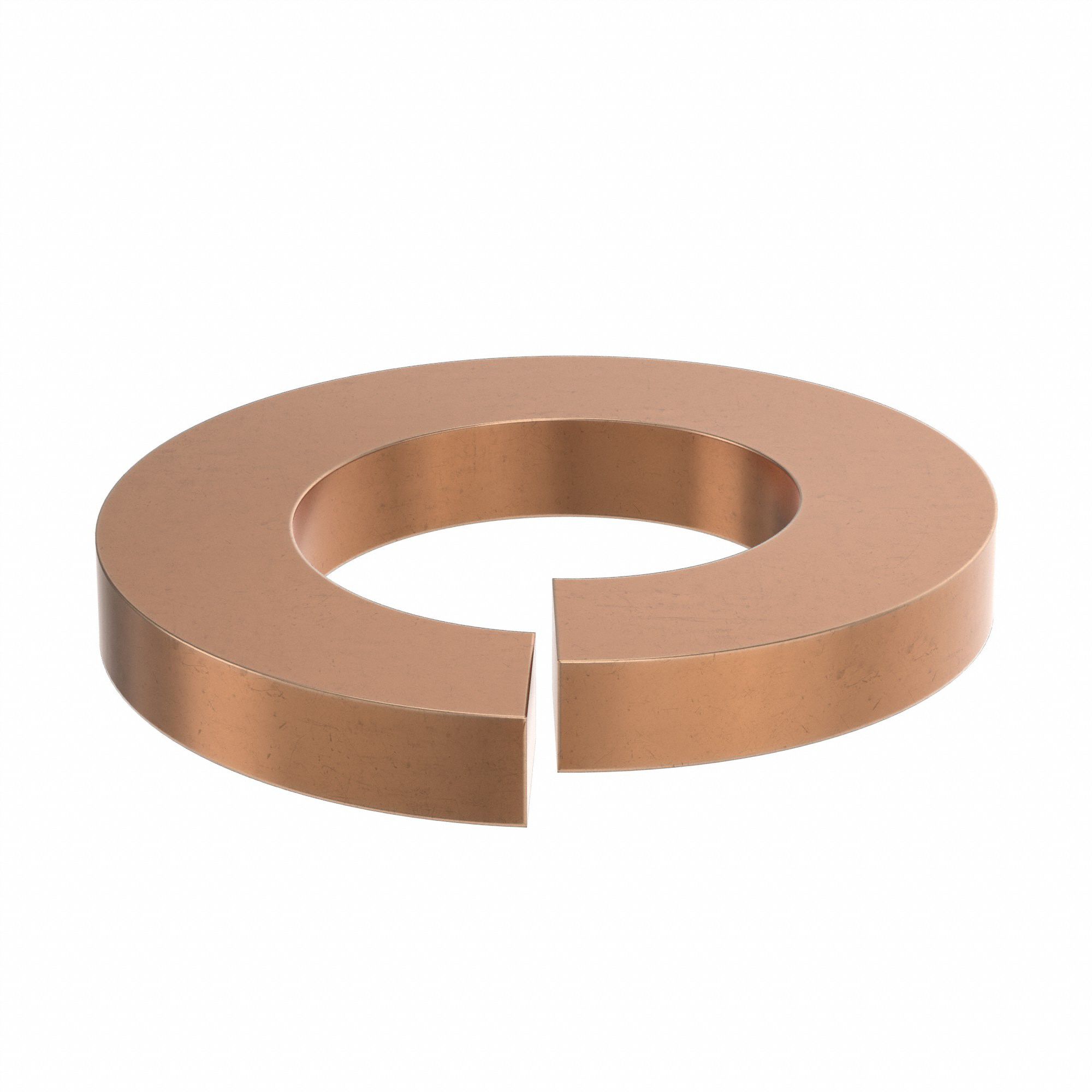 Split Lock Washer: Bronze, #6 Screw Sz, 9/64 in Max. Inside Dia, 1/4 in Max. Outside Dia, 100 PK