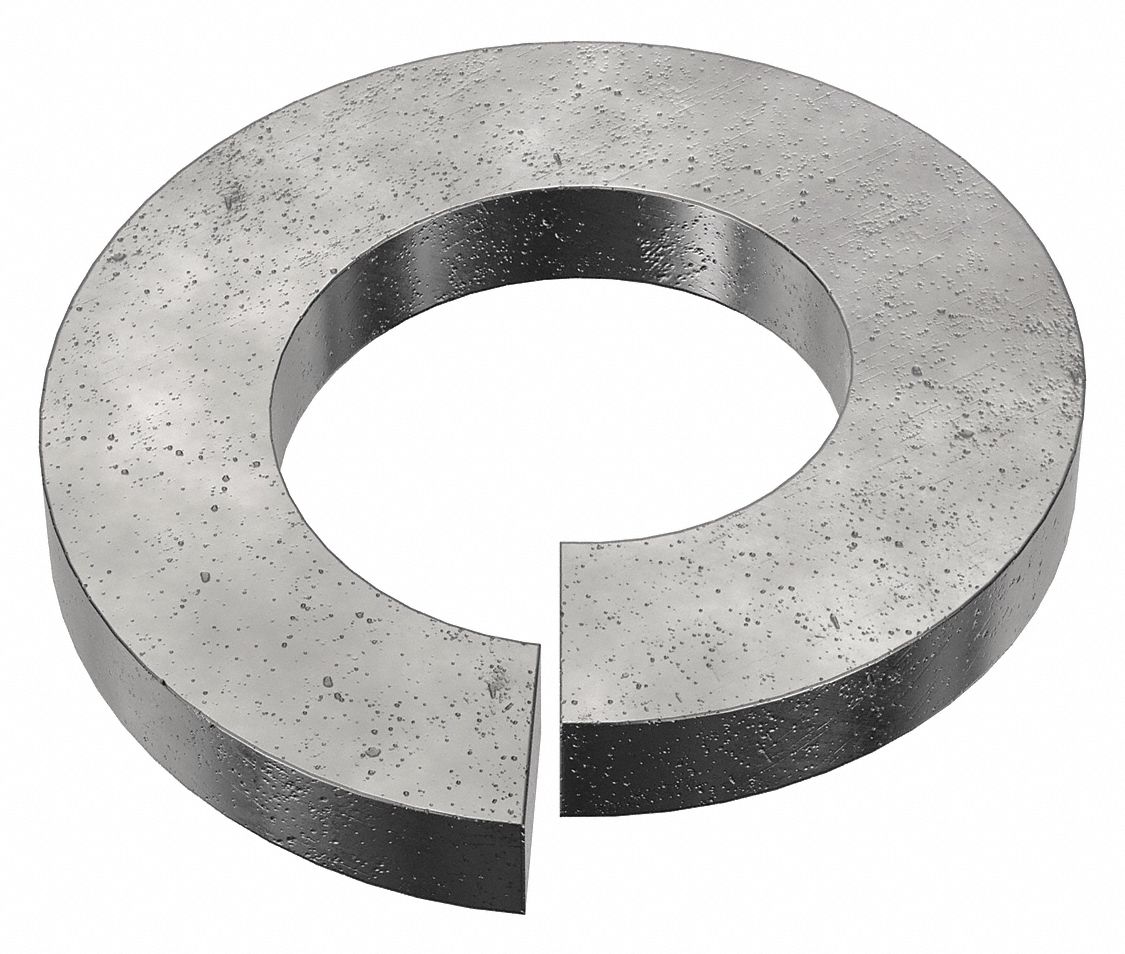 Split Lock Washer: Case Hardened, Black Oxide, Steel, M7 Screw Sz, 7.5 mm Max. Inside Dia, 100 PK