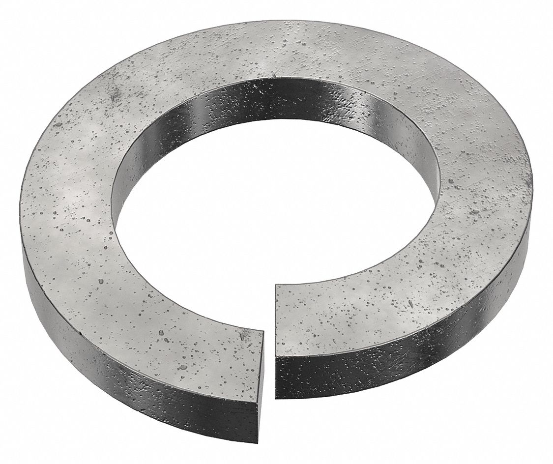 Split Lock Washer: Case Hardened, Black Oxide, Steel, M27 Screw Sz, 26.5 mm Max. Inside Dia, 5 PK