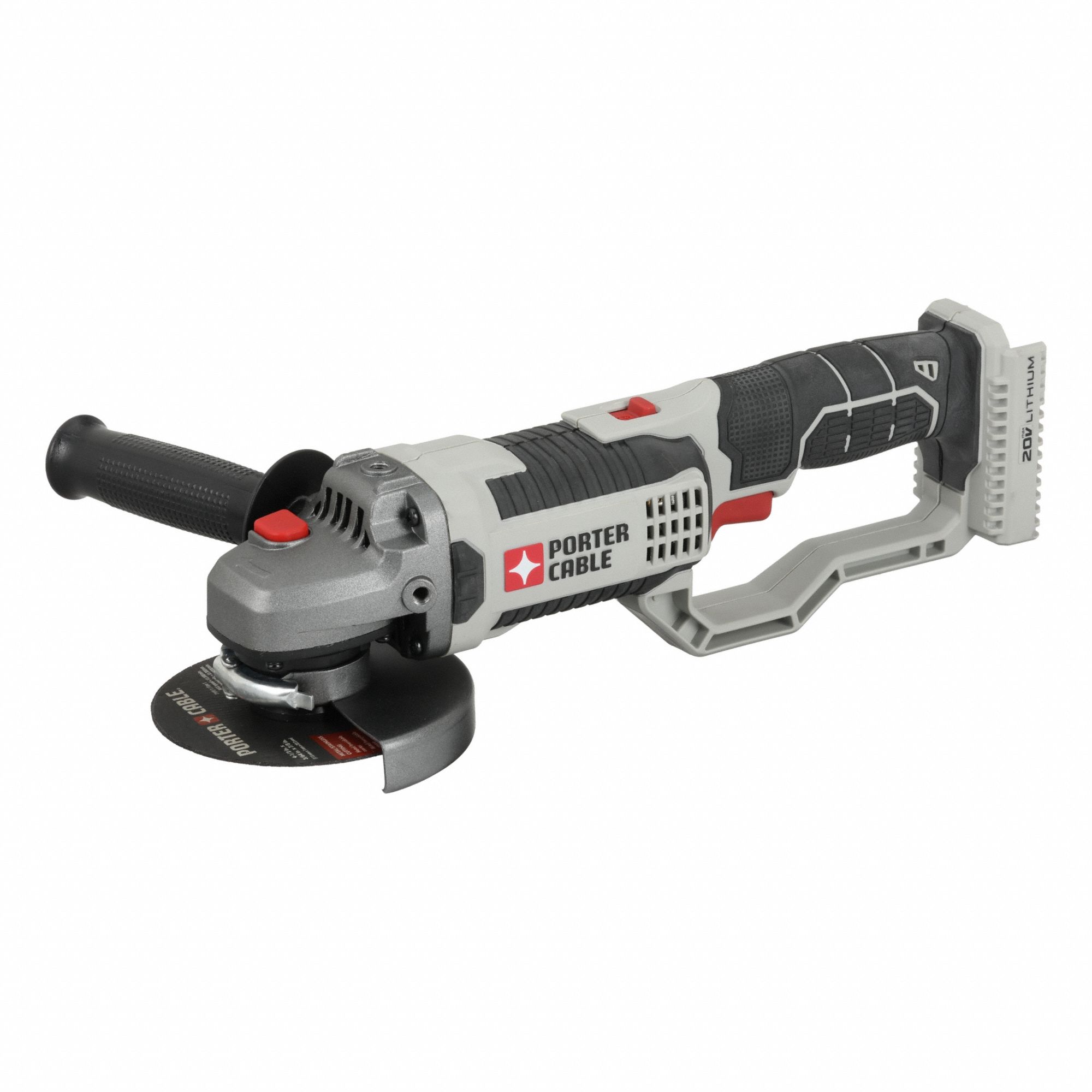 Angle Grinder: 4 1/2 in Wheel Dia, 20V DC, Std Head, Rat Tail Grip, Adj Guard, 20V MAX*, Tool Only