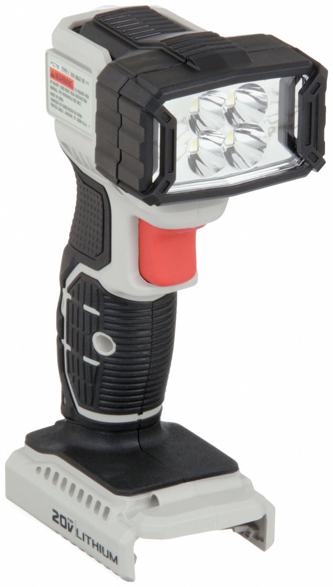 PORTER CABLE Cordless Flashlight: 20V MAX, Bare Tool, 120 lm Max., 2 Modes,  Belt Clip, Bare Tool